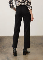 Back view of black straight ankle denim with patch pocket details by French Dressing Jeans (FDJ) par French Dressing Jeans (FDJ)