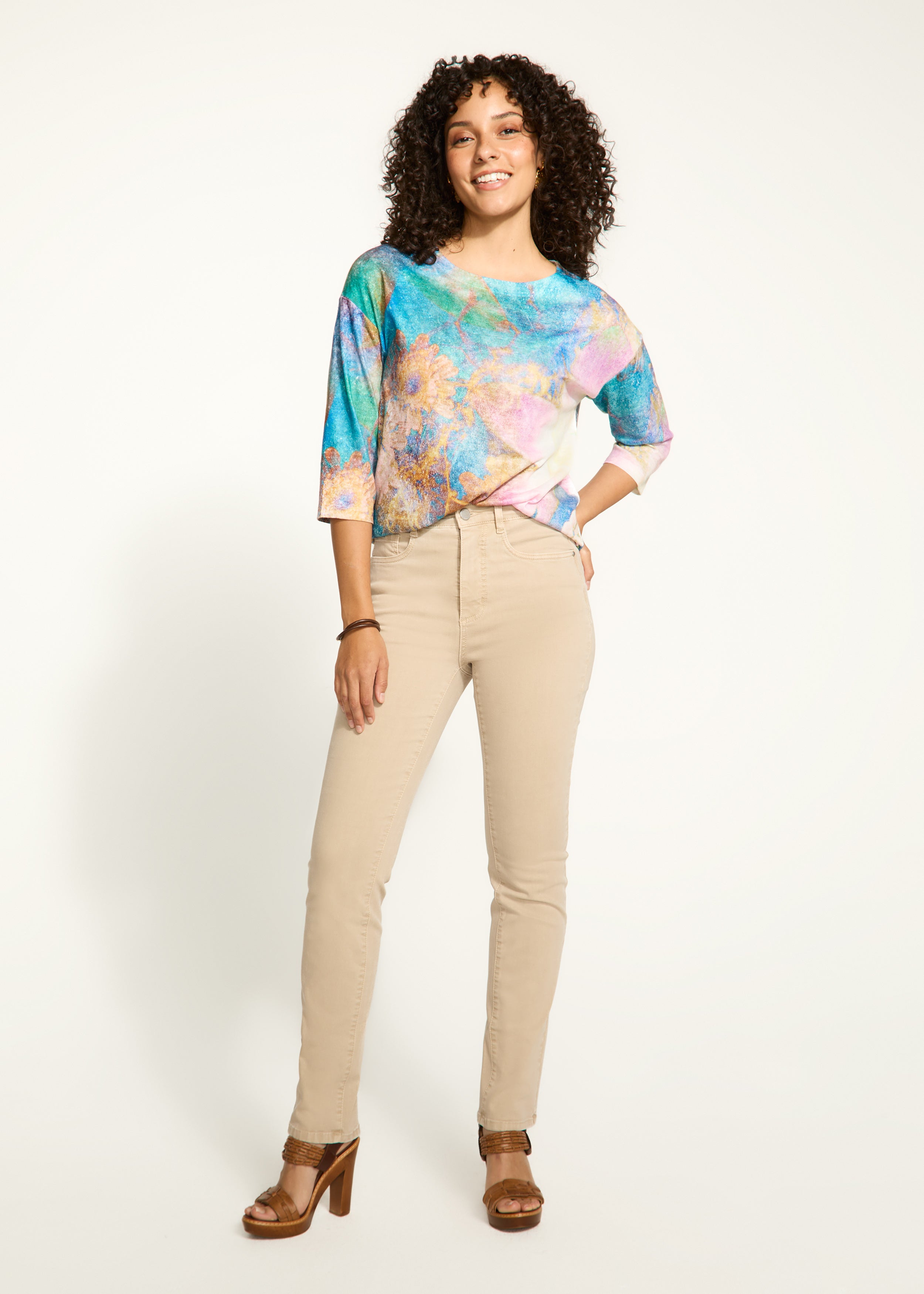 Petite Suzanne Straight Leg Denim, Sandstone – French Dressing