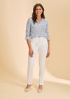 Petite Suzanne Straight Leg Denim, White