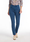 Petite Suzanne Straight Leg Denim, Deep Teal