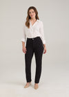 Petite Ponte Suzanne Straight Leg Pant, Black