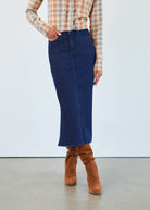 COLUMN SKIRT WITH SLITS