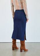 COLUMN SKIRT WITH SLITS