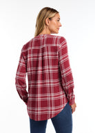 POPOVER CHECK TEXTURED TUNIC