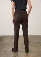 Back view of brown slim-fit pants featuring patch pockets and sleek design by French Dressing Jeans (FDJ) par French Dressing Jeans (FDJ)