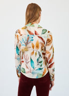 Long sleeve split neck shirt