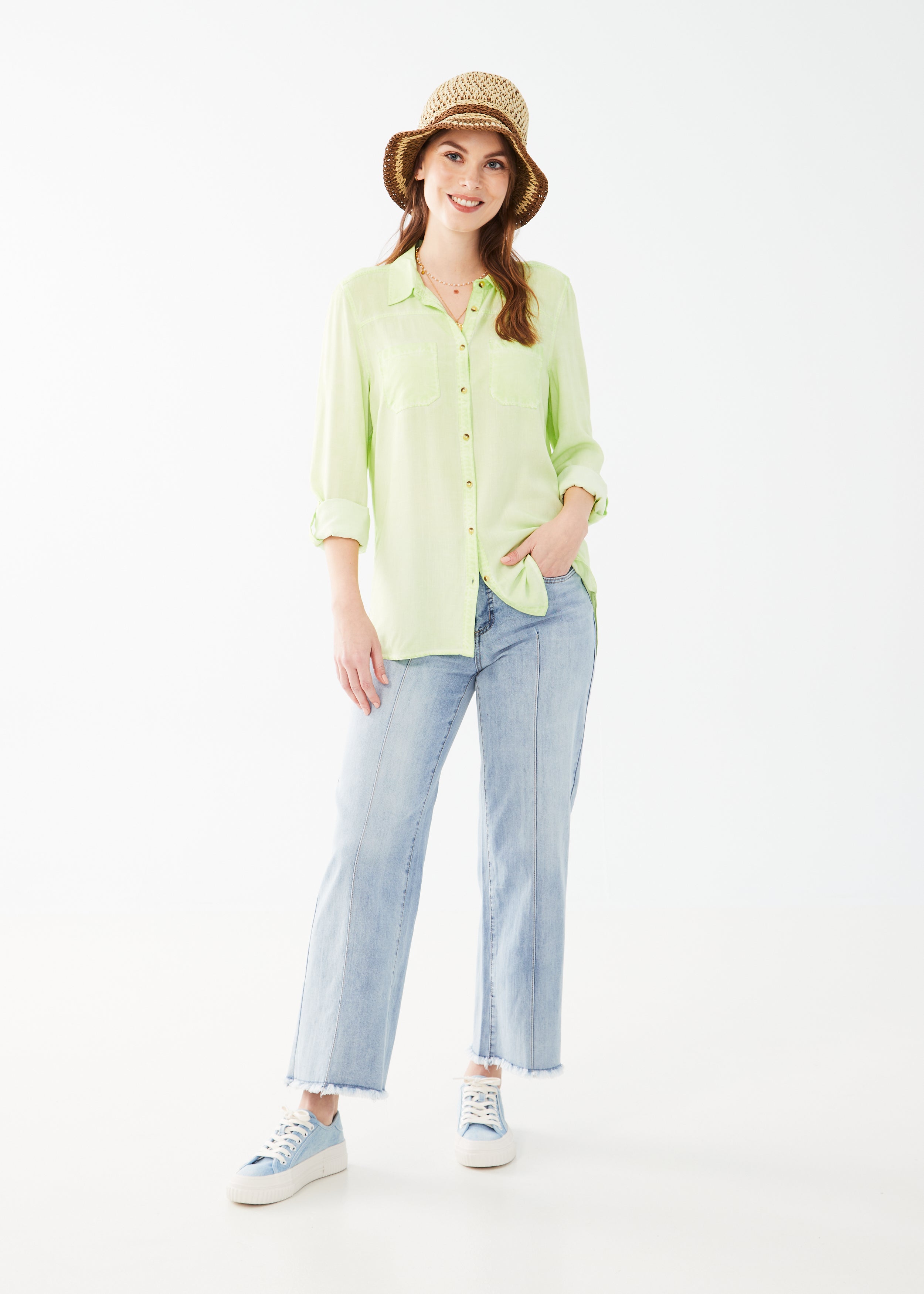 Long Sleeve Roll Tab Shirt – French Dressing Jeans Inc. Long Sleeve Roll Tab Shirt – French Dressing Jeans Inc.