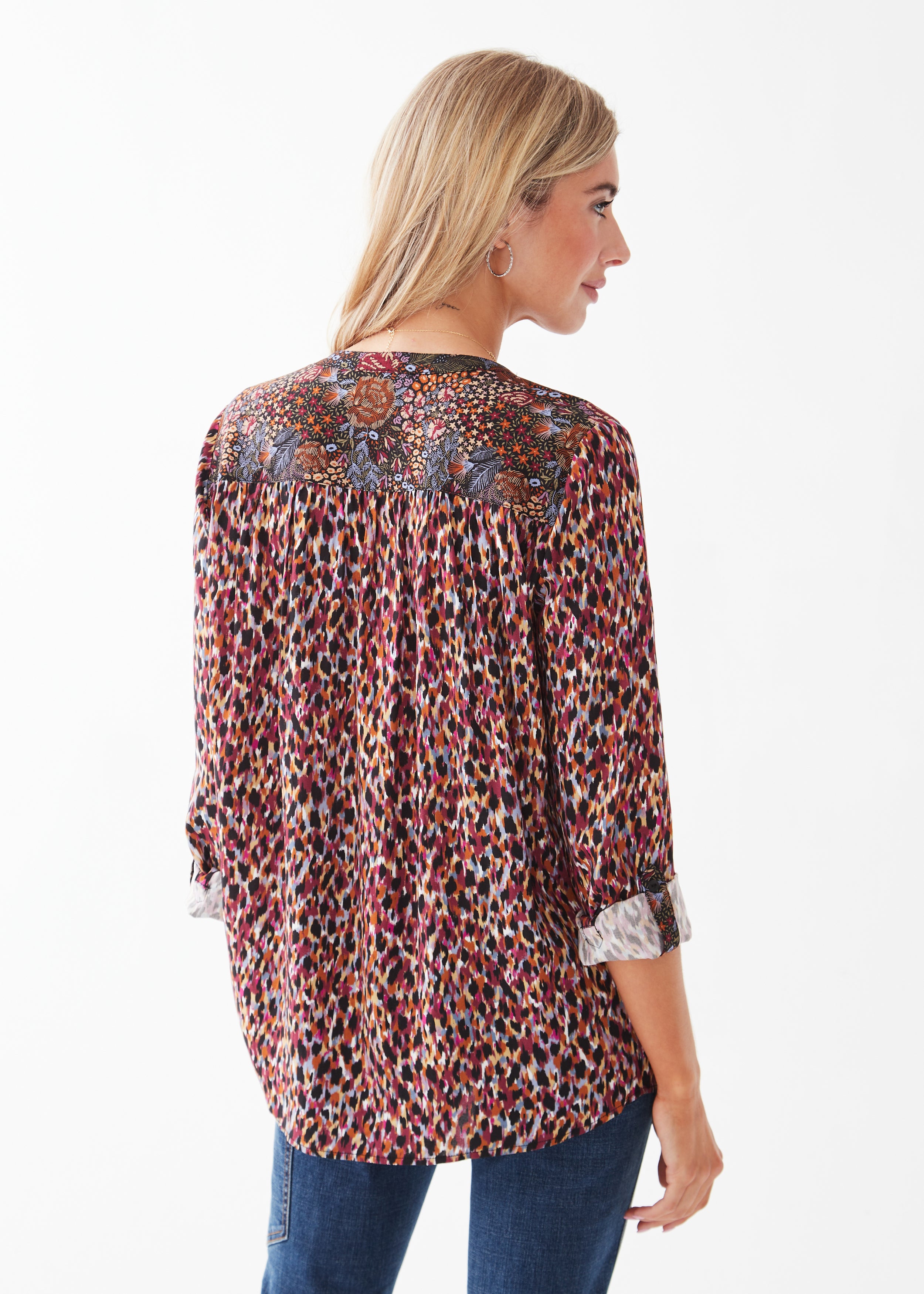 DUAL PRINT LONG SLEEVE SHIRT