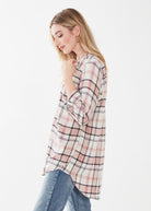 POPOVER CHECK TEXTURED TUNIC