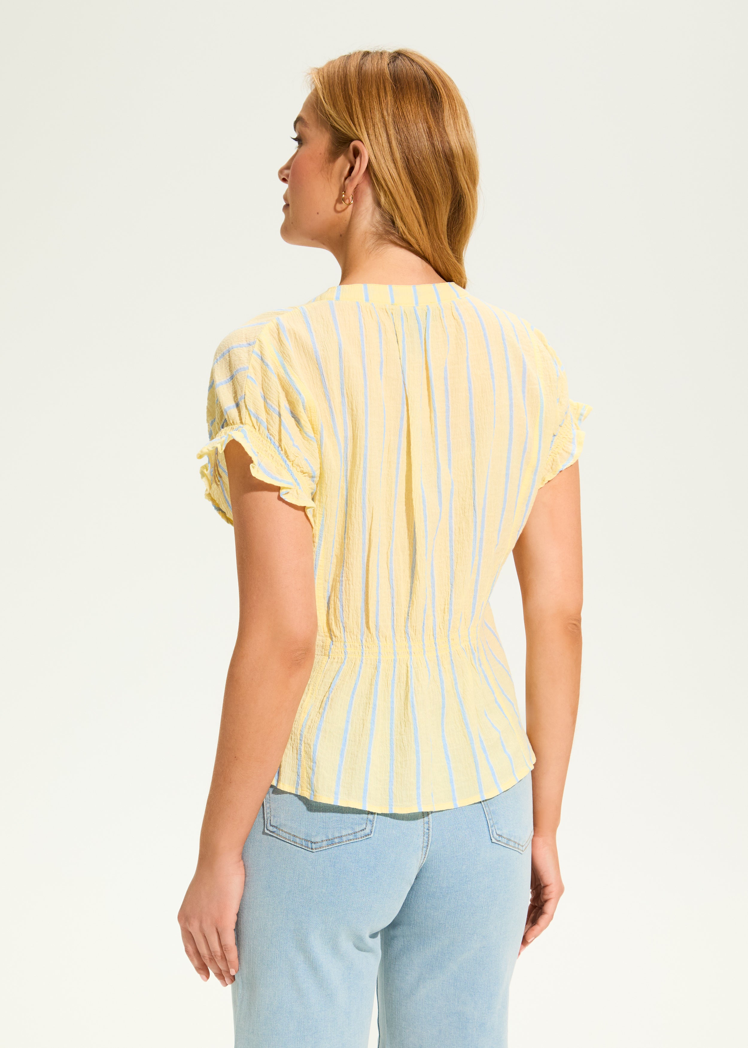 Crinkle Striped Top