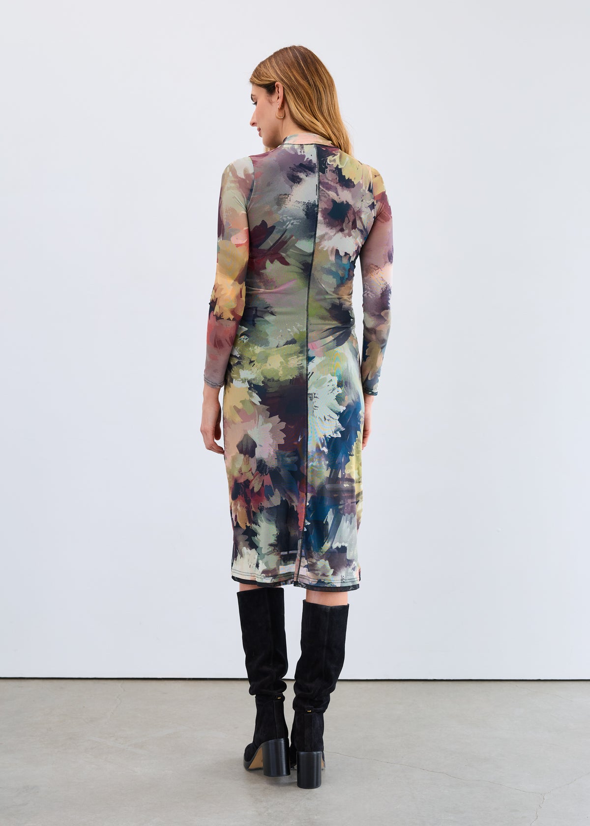 ginnie printed mesh midi dress Mesh Midi Dress, Melanie XS