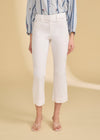 Jean boot crop à enfiler, blanc