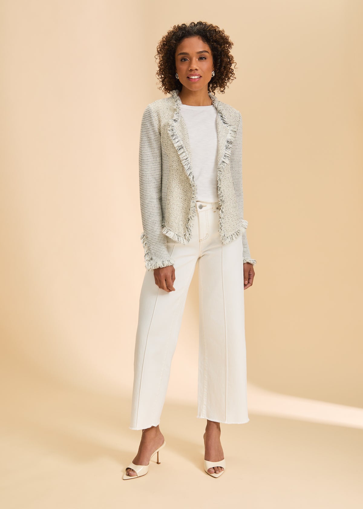 Deconstructed Tweed Blazer in Sand | FDJ – French Dressing Jeans Inc