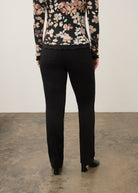 Back view of black straight ankle denim showcasing back patch pockets by French Dressing Jeans (FDJ) par French Dressing Jeans (FDJ)