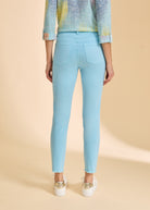 Pacific Blue skinny pants back view showing patch pockets by French Dressing Jeans (FDJ)