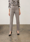 Front view of grey straight ankle denim with pull-on design and mid-rise waist by French Dressing Jeans (FDJ) par French Dressing Jeans (FDJ)