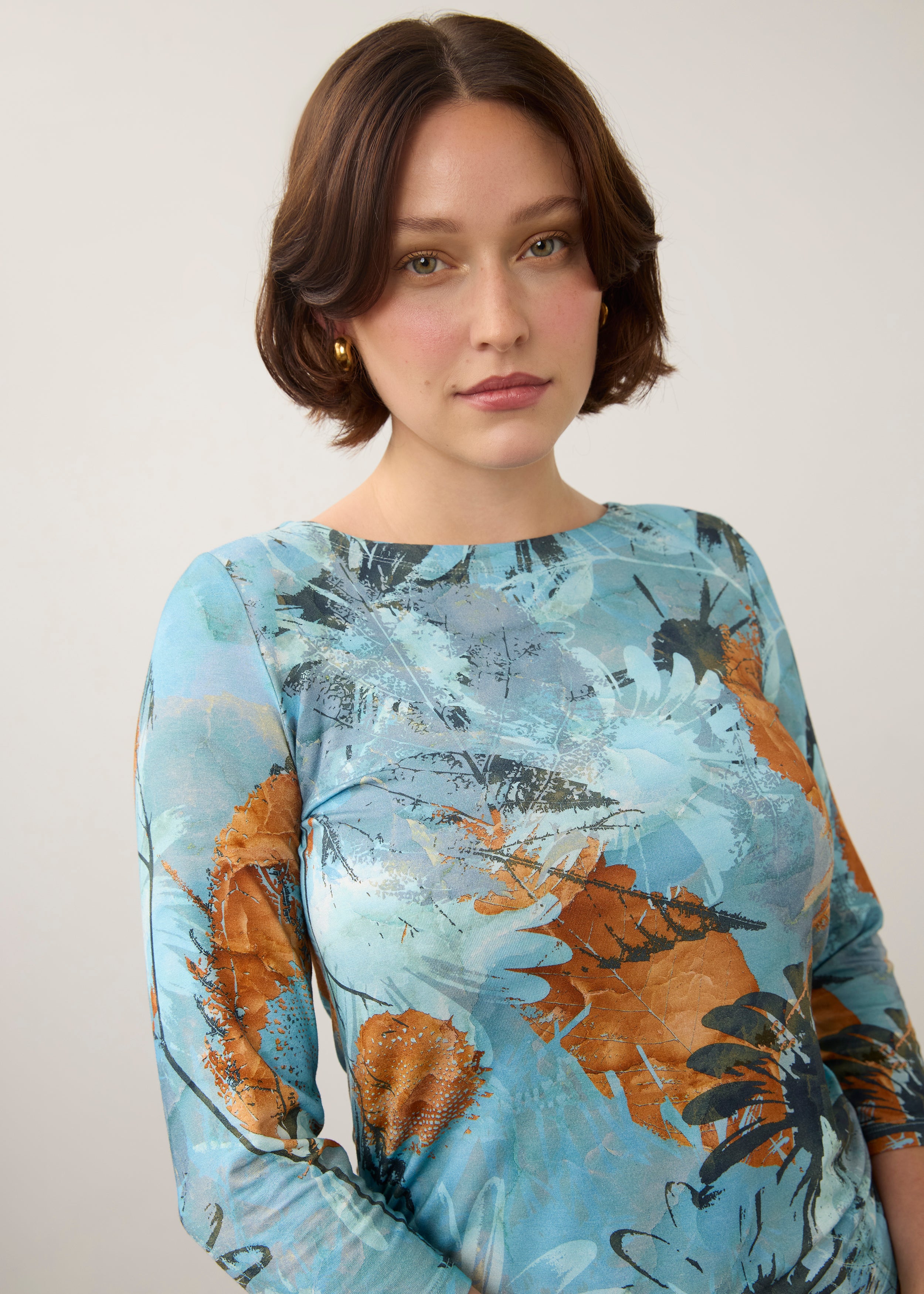 Rebe 3/4 Sleeve Embellished Top, Rebecca Floral image 7 by French Dressing Jeans (FDJ)