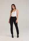 Petite Suzanne Straight Leg Denim, Black