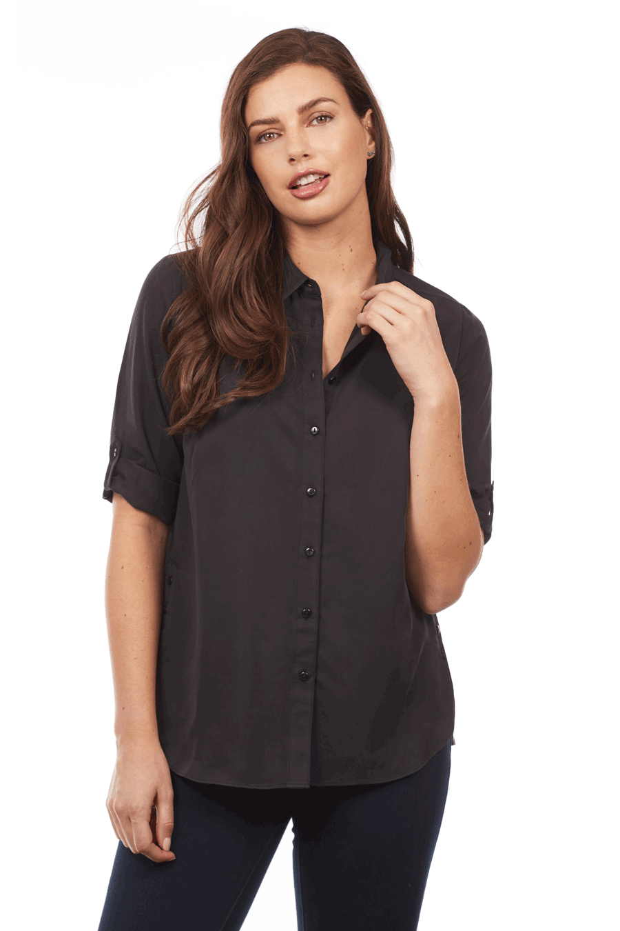 [:en]Ideal solid blouse[:fr]CHEMISE SOLID AVEC MACHES À LANGUETTES[:]