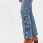 Suzanne Embroidered Slim Ankle Image 2