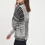 Mockneck Long Sleeve Printed  Sweater Image 2