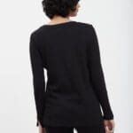 Notched Long Sleeve Top Image 1