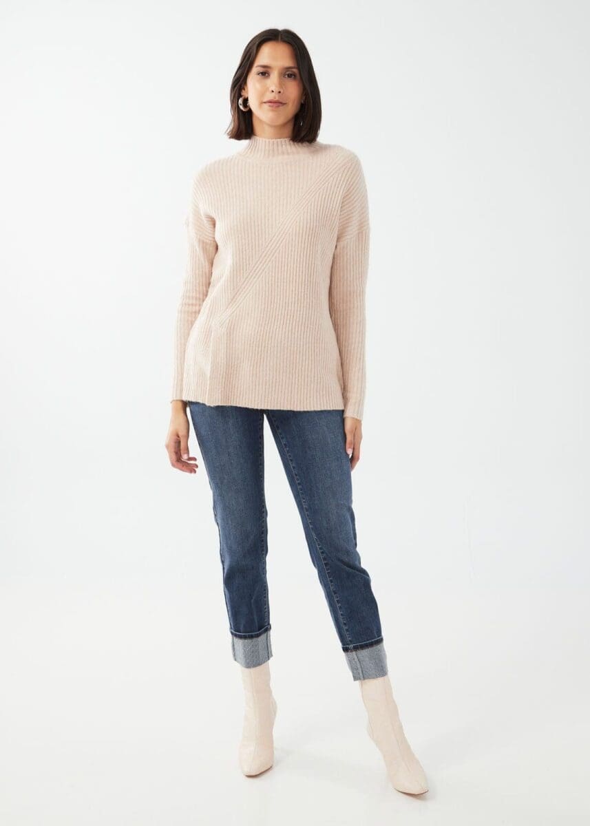 Mock Neck Tunic Sweater | FDJ Collection
